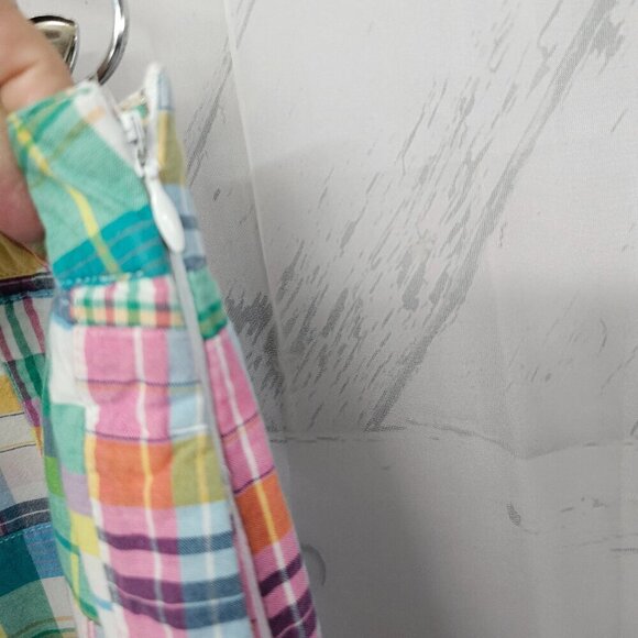 Talbots Plaid Patchwork Madras Preppy Lace Up Short Skirt Size 10 - Picture 5 of 11